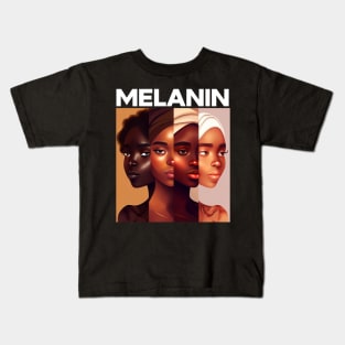 Melanin Shades Afrocentric Black Pride Kids T-Shirt